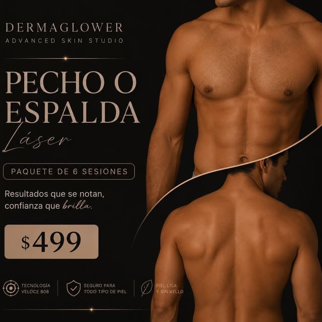 Pecho o Espalda Laser at Dermaglower Beauty Studio LLC in Bronx, NY